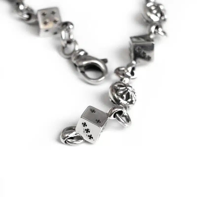 Chrome-Hearts DICE AND CROSSBALL BRACELET -4